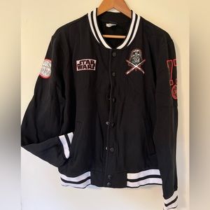 Star Wars Darth Vadar button up baseball jacket, rare Lucas Film edition, size L